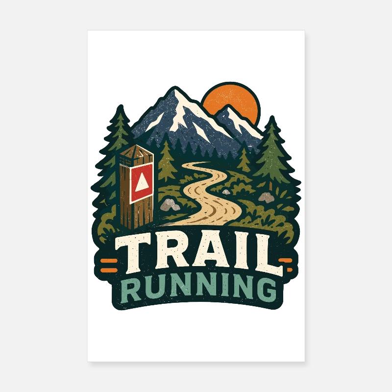 Course sur sentier Poster 20 x 30 cm