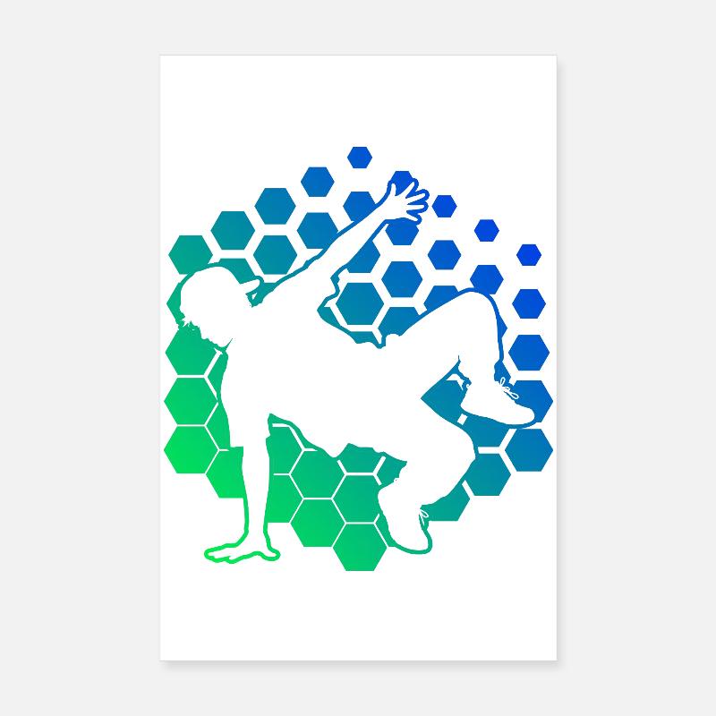 Gift idea for the hip-hop dancer with breakdancing Poster 8" x 12" (20x30 cm)
