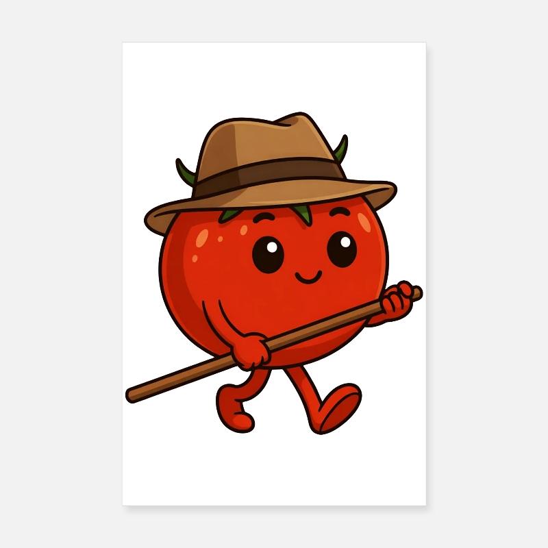 Tomate auf Wanderschaft Poster 20x30 cm