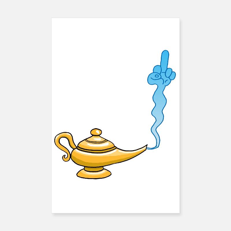 Le génie - Poster 20 x 30 cm - blanc