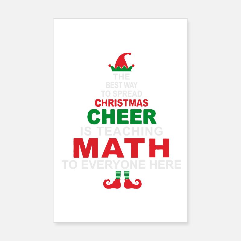 Mathe-Lehrer-Weihnachtshemd Poster 20x30 cm