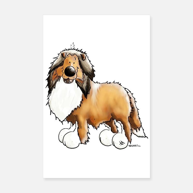 Collie Rough - Chien Poster 20 x 30 cm