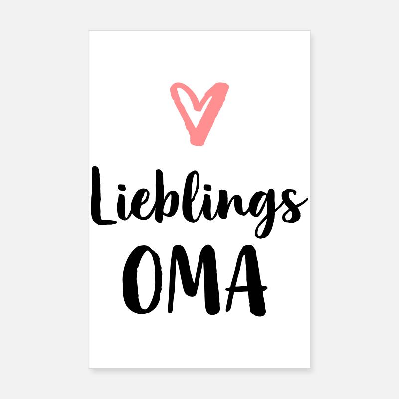 Lieblings Oma Herz Geschenk Muttertag Geburtstag Poster 20x30 cm