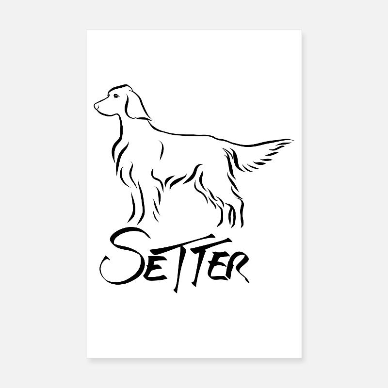 Setter stehend Poster 20x30 cm