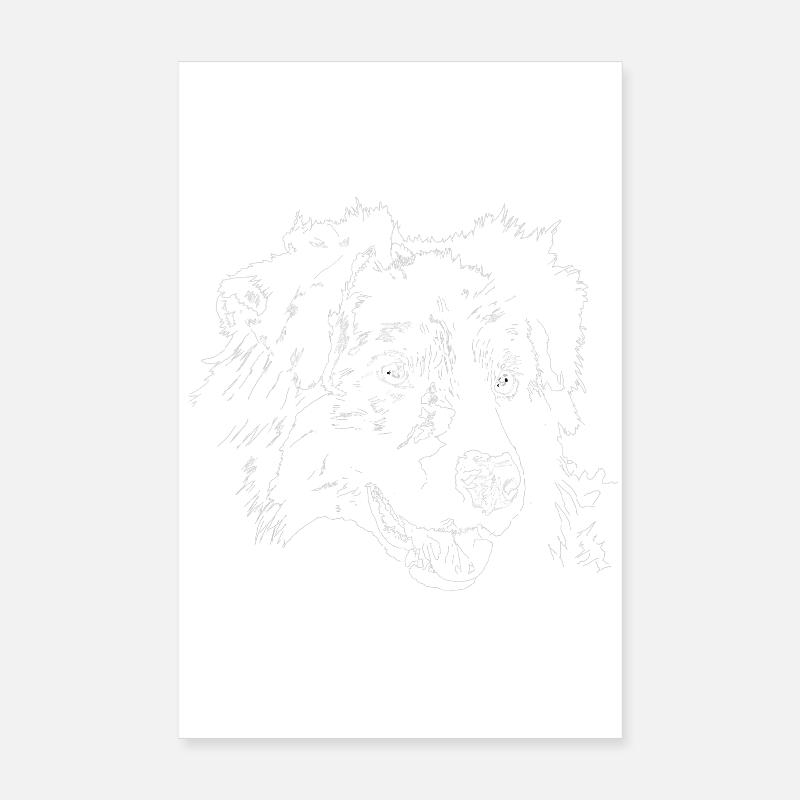 Australian Shepherd Poster 8" x 12" (20x30 cm)