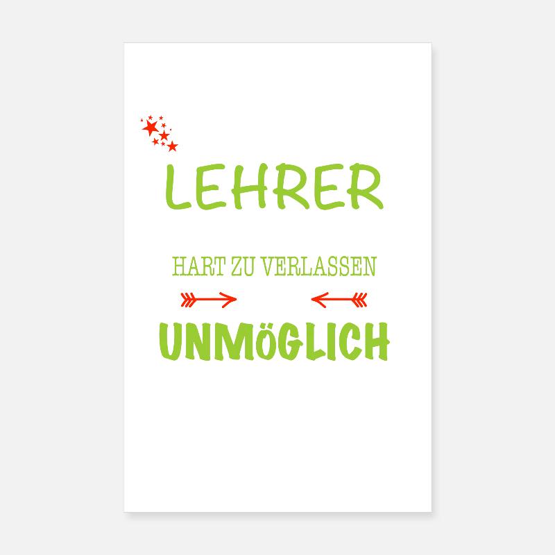 Ein großartiger Lehrer... - Poster 20x30 cm - Weiß