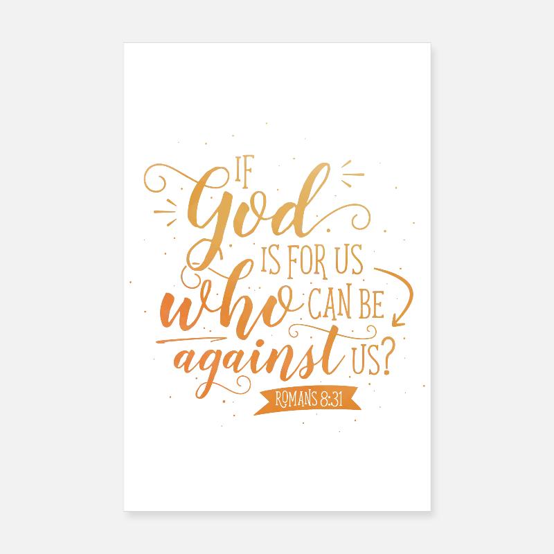 If God is for us - Poster 20x30 cm - Weiß