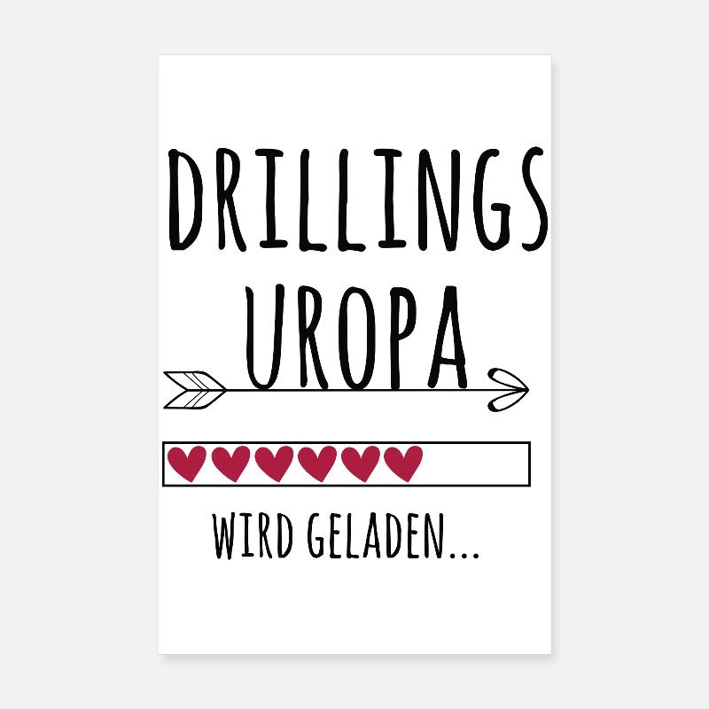 werdender Drillingsuropa Schwangerschaft Drillinge Poster 20x30 cm