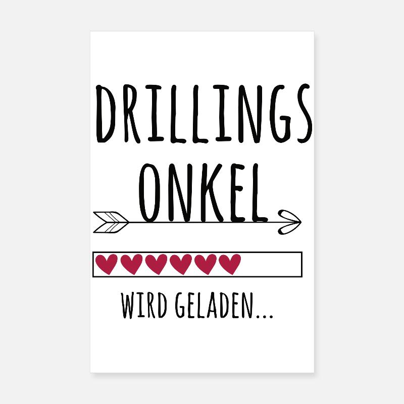 werdender Drillingsonkel Schwangerschaft Drillinge Poster 20x30 cm