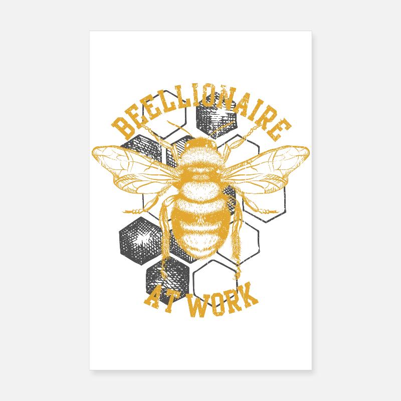 Reellionaire at Work Bee Poster 8" x 12" (20x30 cm)