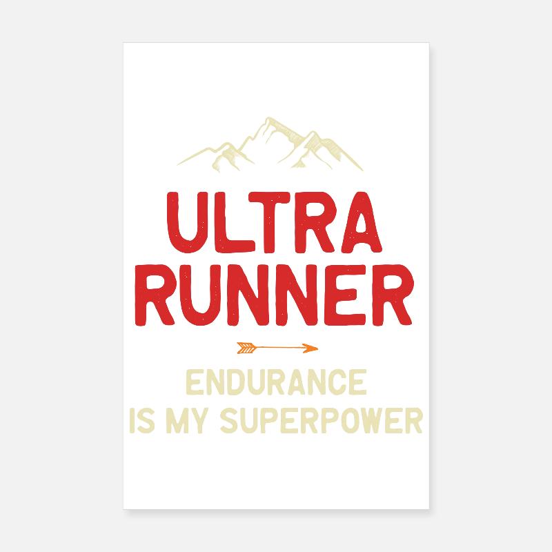 Ultra Runner - L’endurance est mon superpouvoir Poster 20 x 30 cm