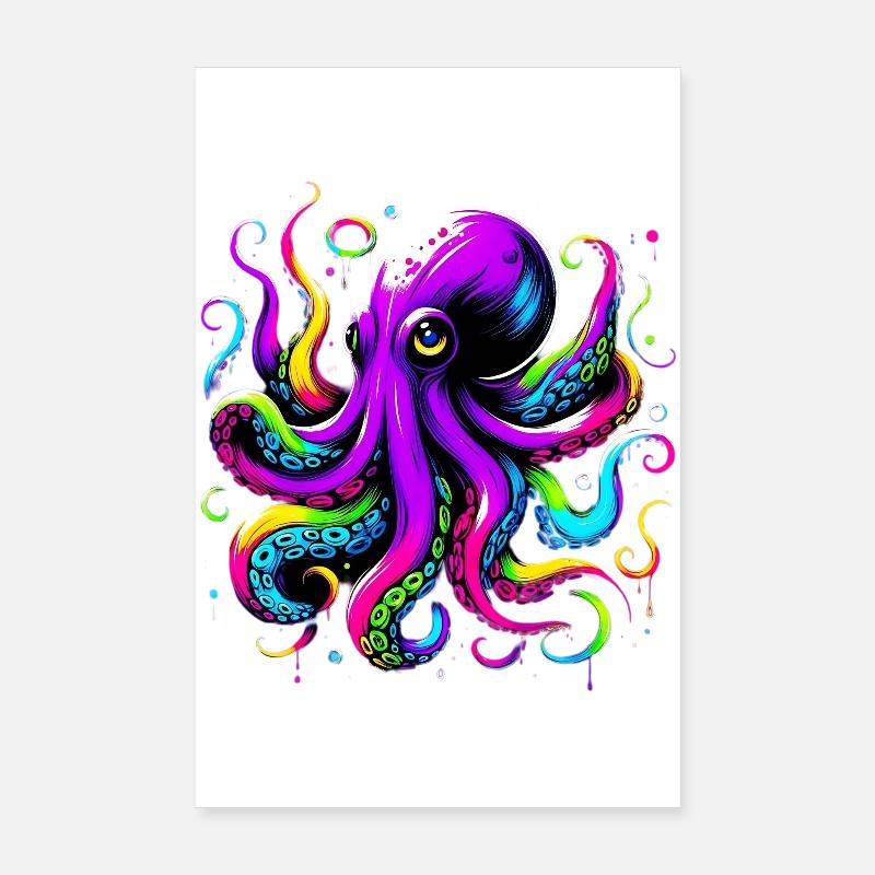 Octopus Poster 8" x 12" (20x30 cm)