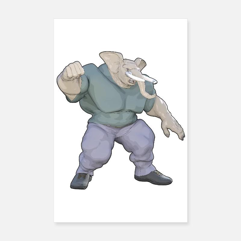 L’éléphant humain Poster 20 x 30 cm