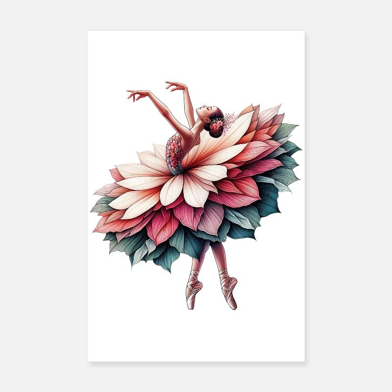 Balletttänzerin mit Tutu Poster 20x30 cm