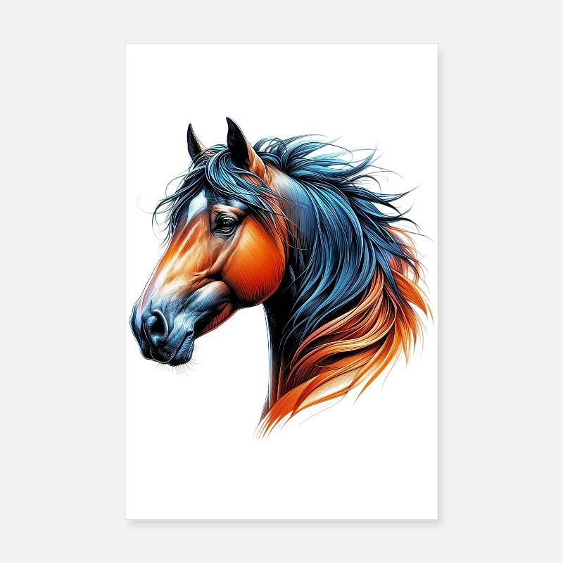 Horse Poster 8" x 12" (20x30 cm)