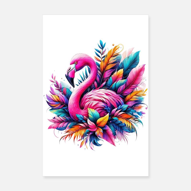 Flamant Poster 20 x 30 cm