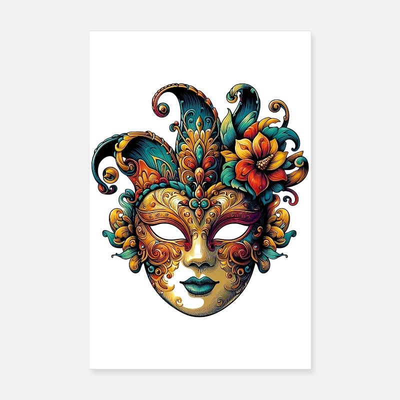 Masque du Carnaval de Venise Poster 20 x 30 cm