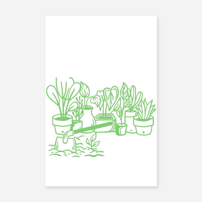 Gartenarbeit Gärtner Poster 20x30 cm