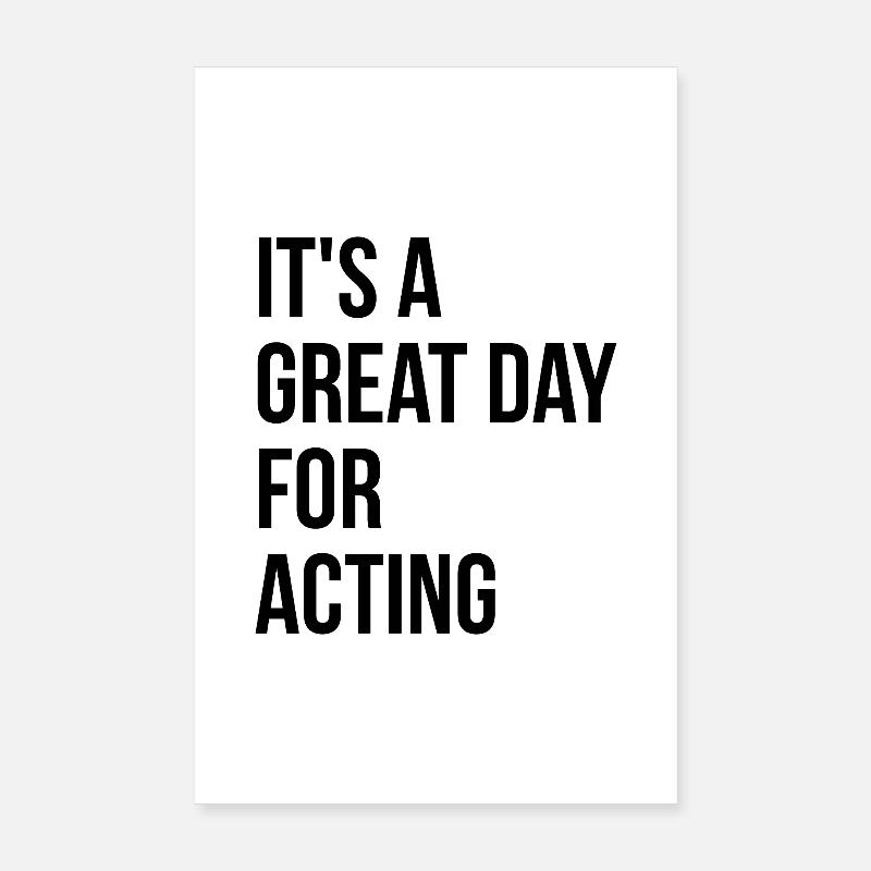 Schauspielerei Poster 20x30 cm