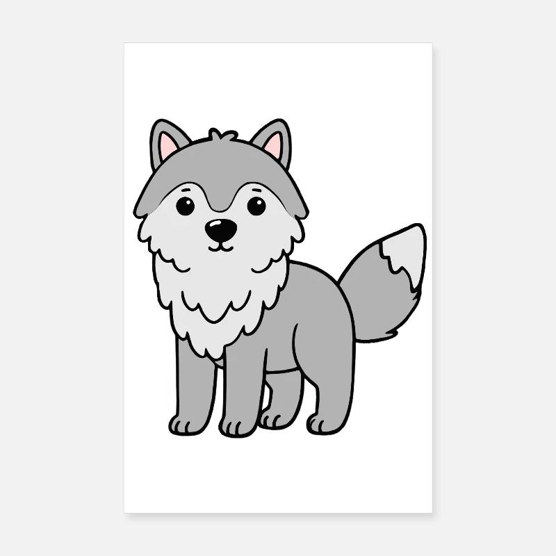 Loup loup Poster 20 x 30 cm