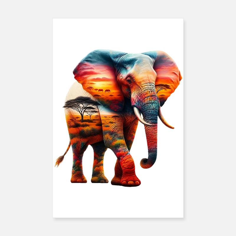 Elefant Poster 20x30 cm