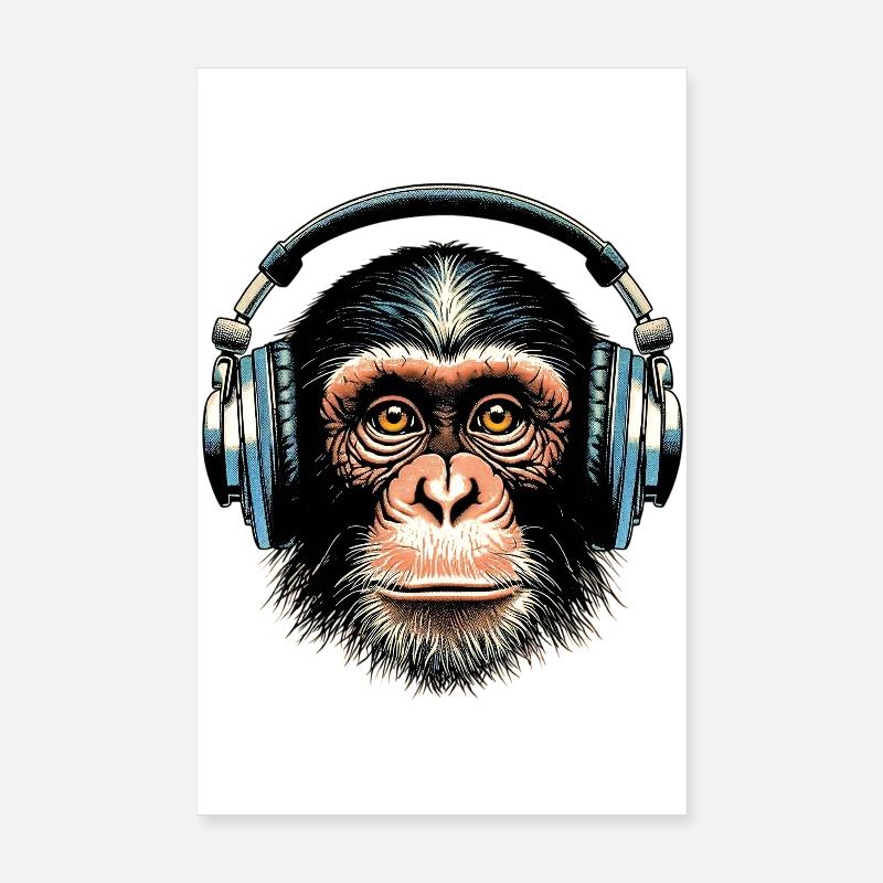 Singe Poster 20 x 30 cm