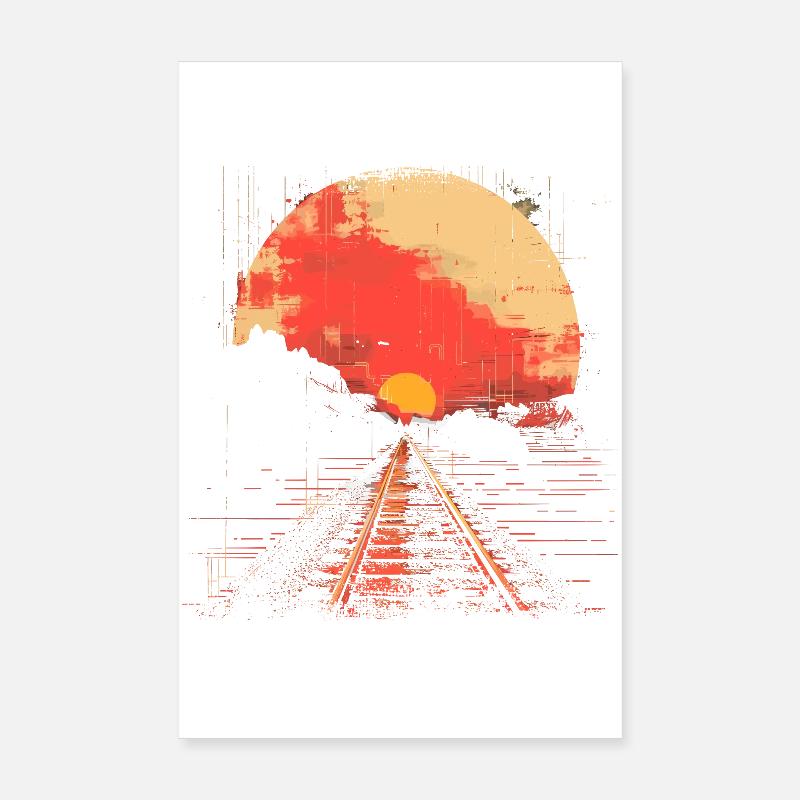 Railway Illustration Poster 8" x 12" (20x30 cm)