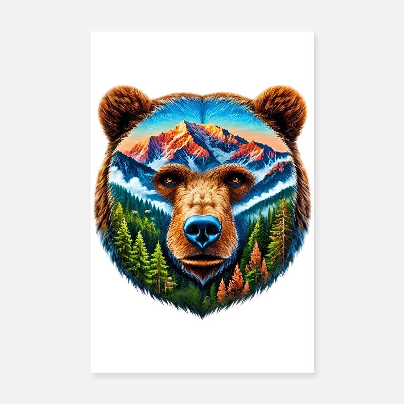Bear Poster 8" x 12" (20x30 cm)