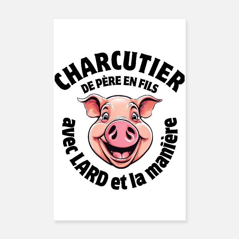 boucher, boucherie, je suis bouche Poster 20 x 30 cm