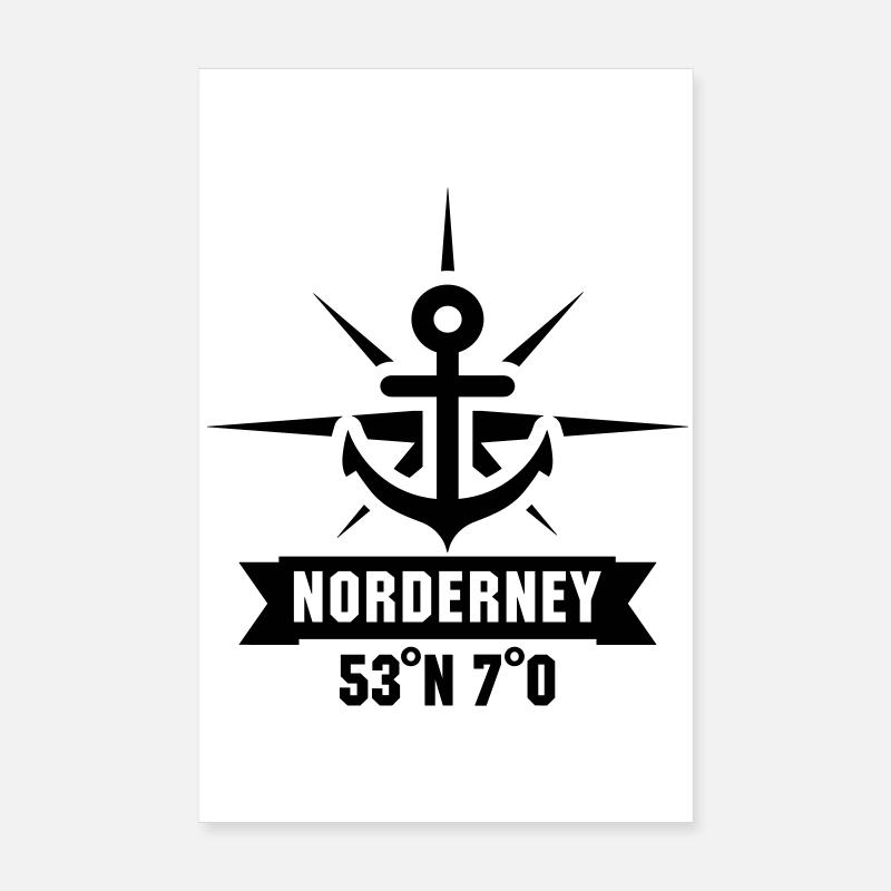 Norderney 53 degrees North 7 degrees East Poster 8" x 12" (20x30 cm)