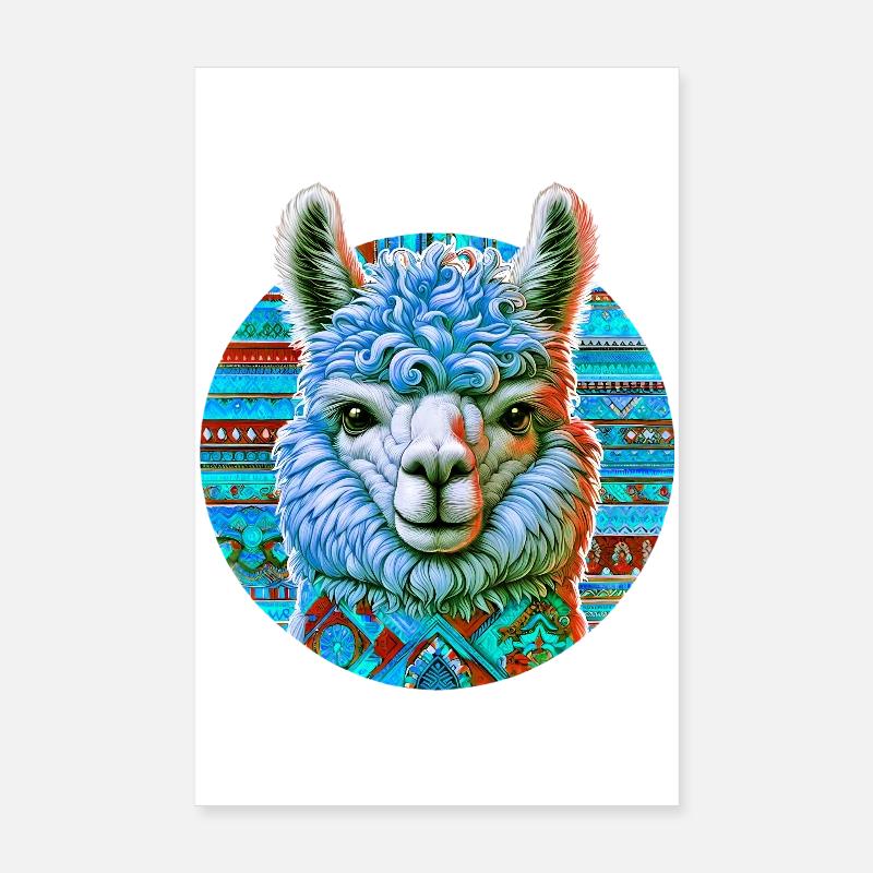 Alpaca Poster 8" x 12" (20x30 cm)