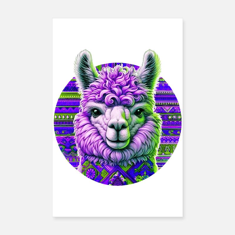 Alpaca Poster 8" x 12" (20x30 cm)