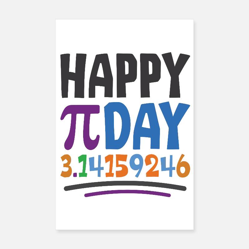 Frohen Pi Tag Poster 20x30 cm