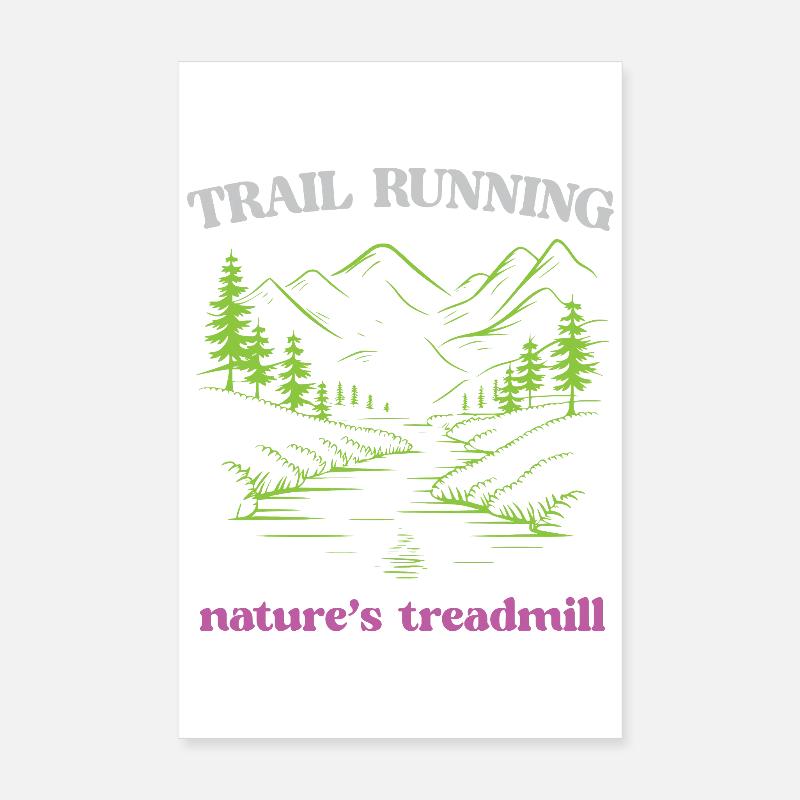 Course sur sentier - Tapis roulant de la nature Poster 20 x 30 cm