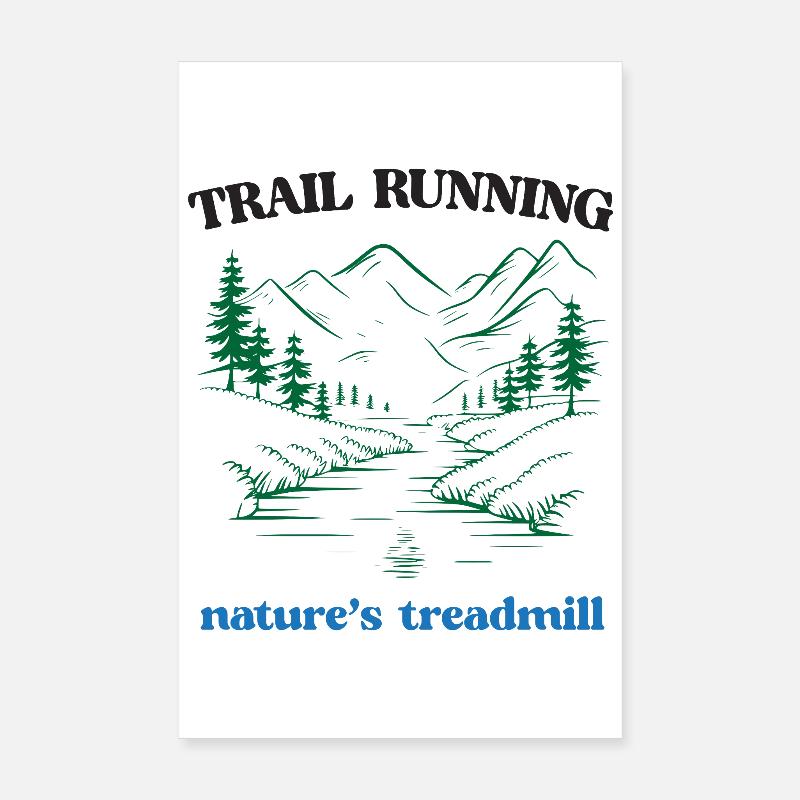 Course sur sentier - Tapis roulant de la nature Poster 20 x 30 cm
