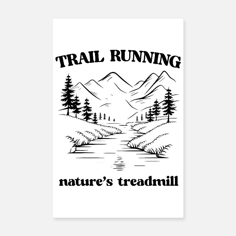 Course sur sentier - Tapis roulant de la nature Poster 20 x 30 cm