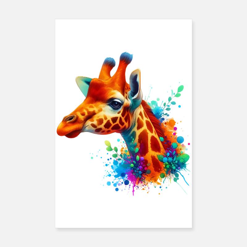 Girafe Poster 20 x 30 cm