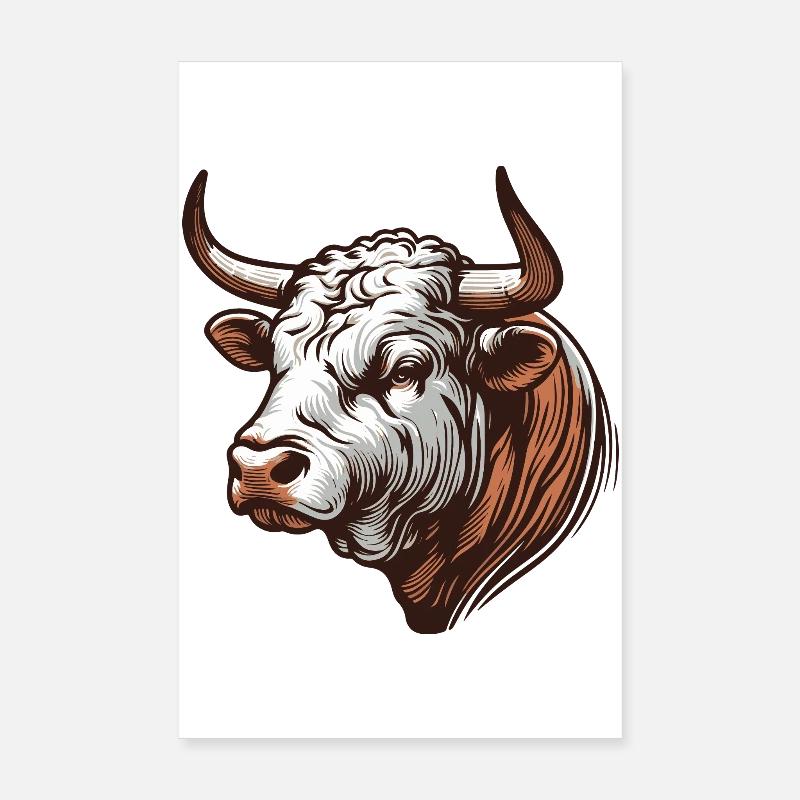 Taureau Poster 20 x 30 cm