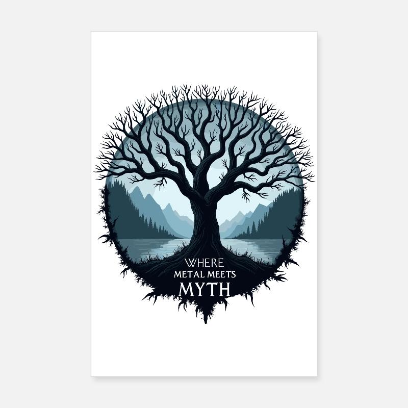 Where metal meets myth ! Poster 8" x 12" (20x30 cm)