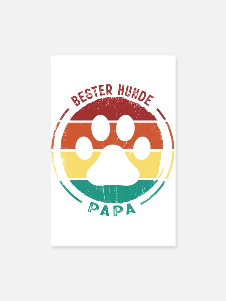 Hundeopa Geschenke Hundeliebhaber Hunde - Poster 20x30 cm - Weiß - Vorne