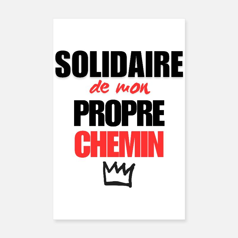 Mon propre chemin - Poster 20 x 30 cm - blanc