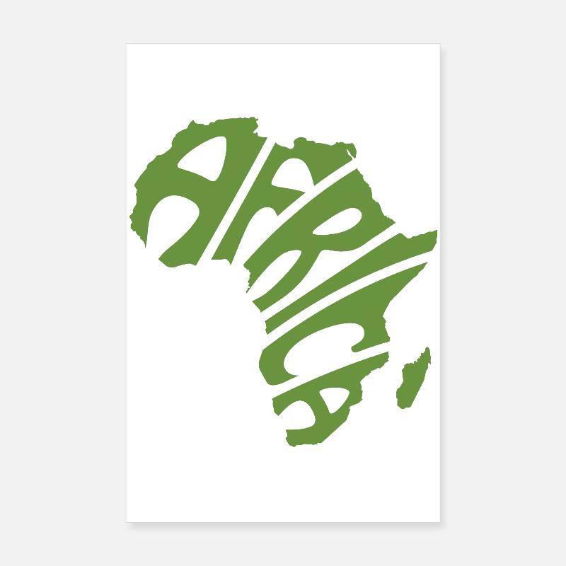 Afrika Karte Word Art Poster 20x30 cm