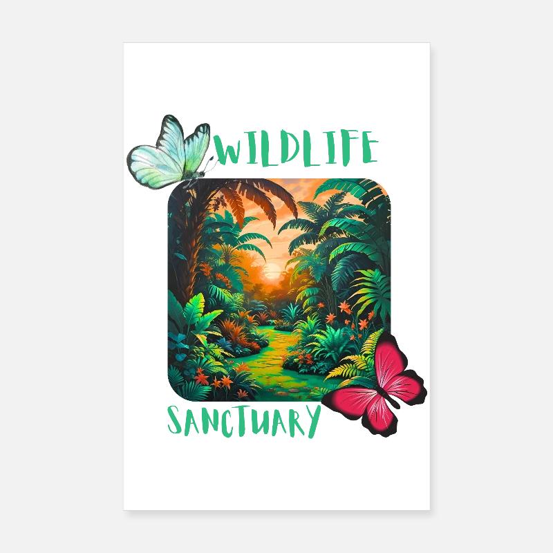 Naturschutzgebiet - Poster 20x30 cm - Weiß