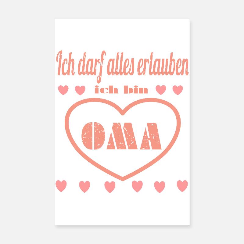 Herz Oma Poster 20x30 cm