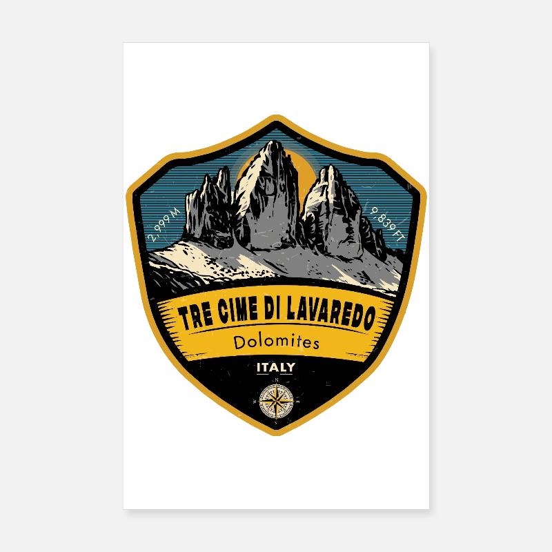 Tre Cime di Lavaredo – Dolomites, Italy Poster 8" x 12" (20x30 cm)