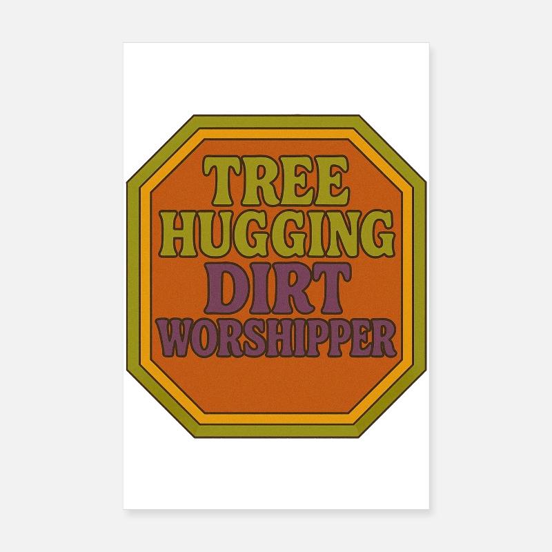 Baumumarmender Drecksanbeter Abzeichen Poster 20x30 cm