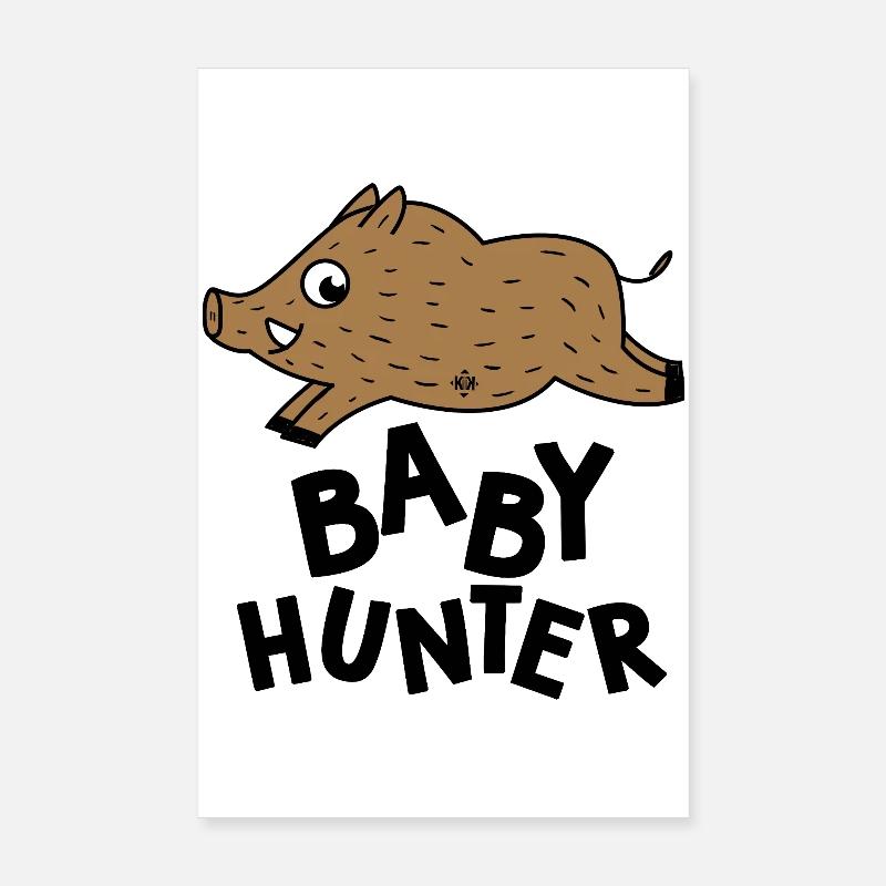 bébé chasseur pour naissance grossesse chasse Poster 20 x 30 cm