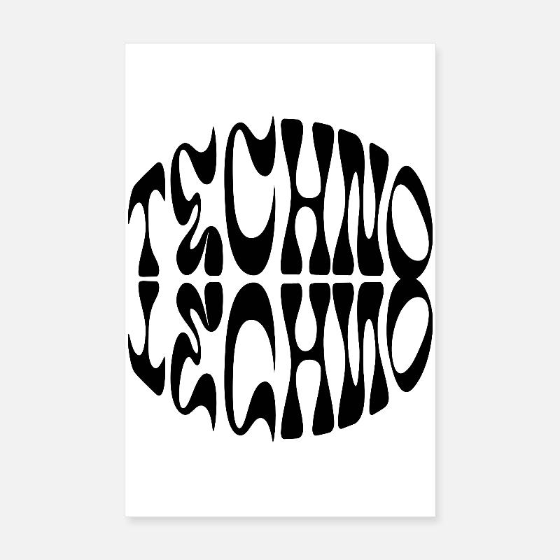 Techno Liquid Logo-Design Poster 20x30 cm