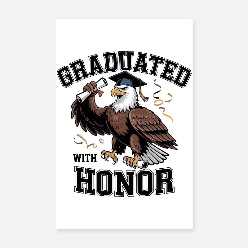 Graduation Eagle Poster 8" x 12" (20x30 cm)