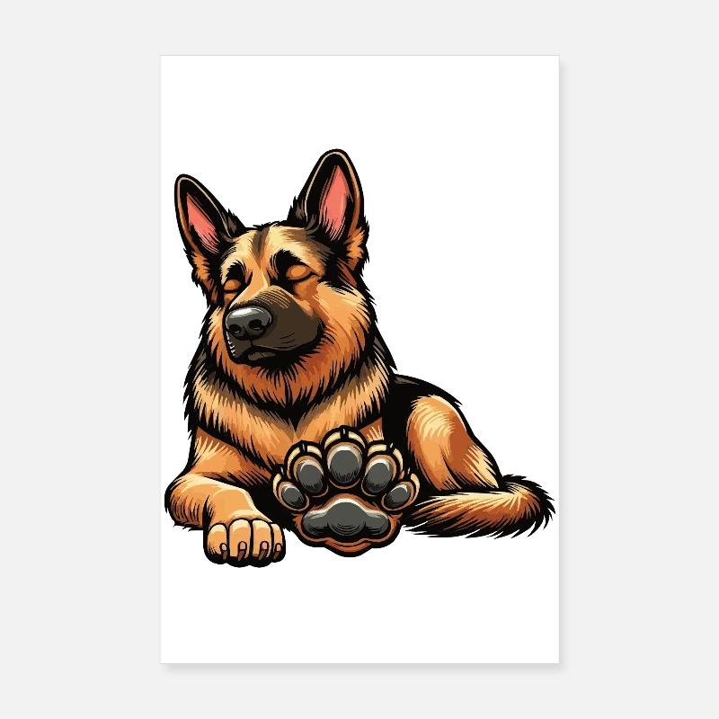 German Shepherd Shepherd Dogs Shepherd Dogs Poster 8" x 12" (20x30 cm)